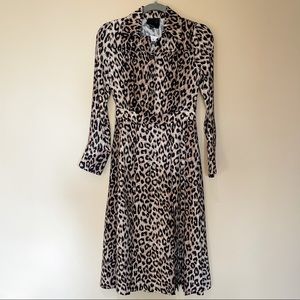 Barney’s New York Leopard A-Line Dress Size 36